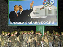Силы безопасности в Баку в дни после президентских выборов 2003 года