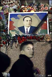 Баку в день похорон Гейдара Алиева