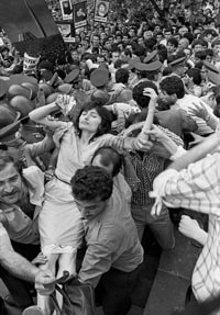 A demonstration in Yerevan, 1988.
