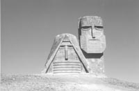 A monument near Stepanakert, nicknamed Tatik Papik (Grandfather and Grandmother) and seen as a symbol of Karabakh.